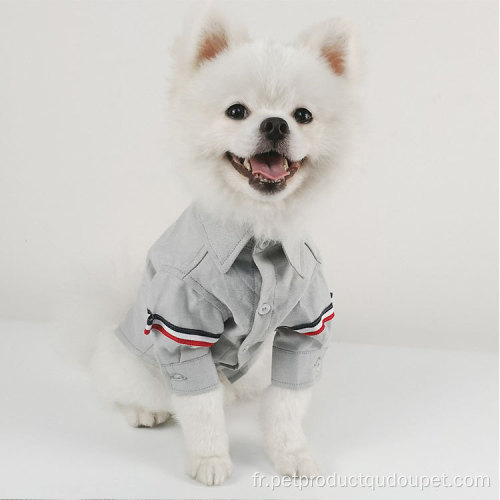 Chemise pour animaux de compagnie à la mode pour les occasions formelles de mariage toutes saisons